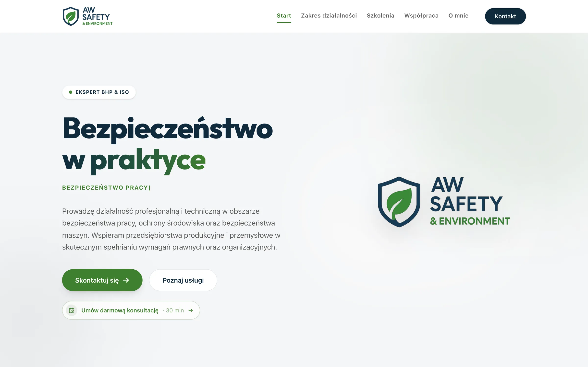 Strona główna AW Safety & Environment – bezpieczeństwo w praktyce