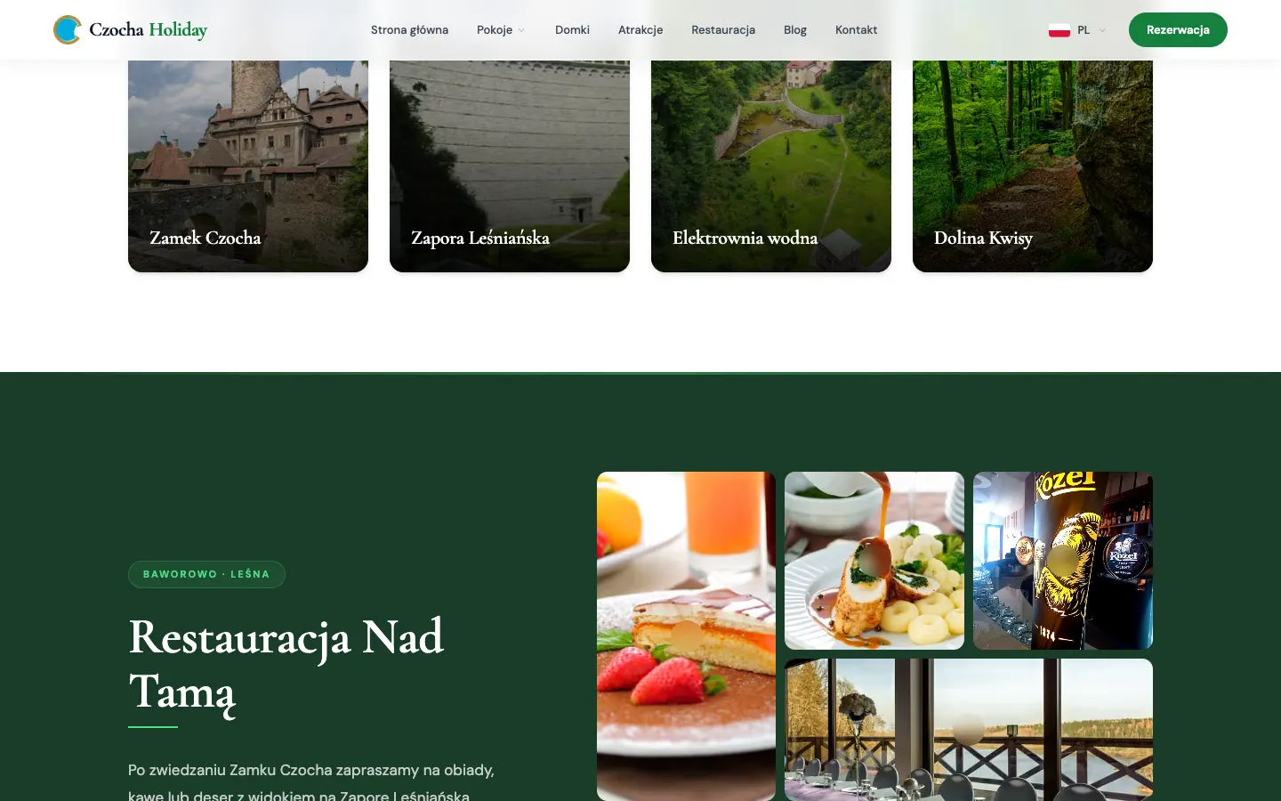 Czocha Holiday – atrakcje w okolicy i restauracja Nad Tamą