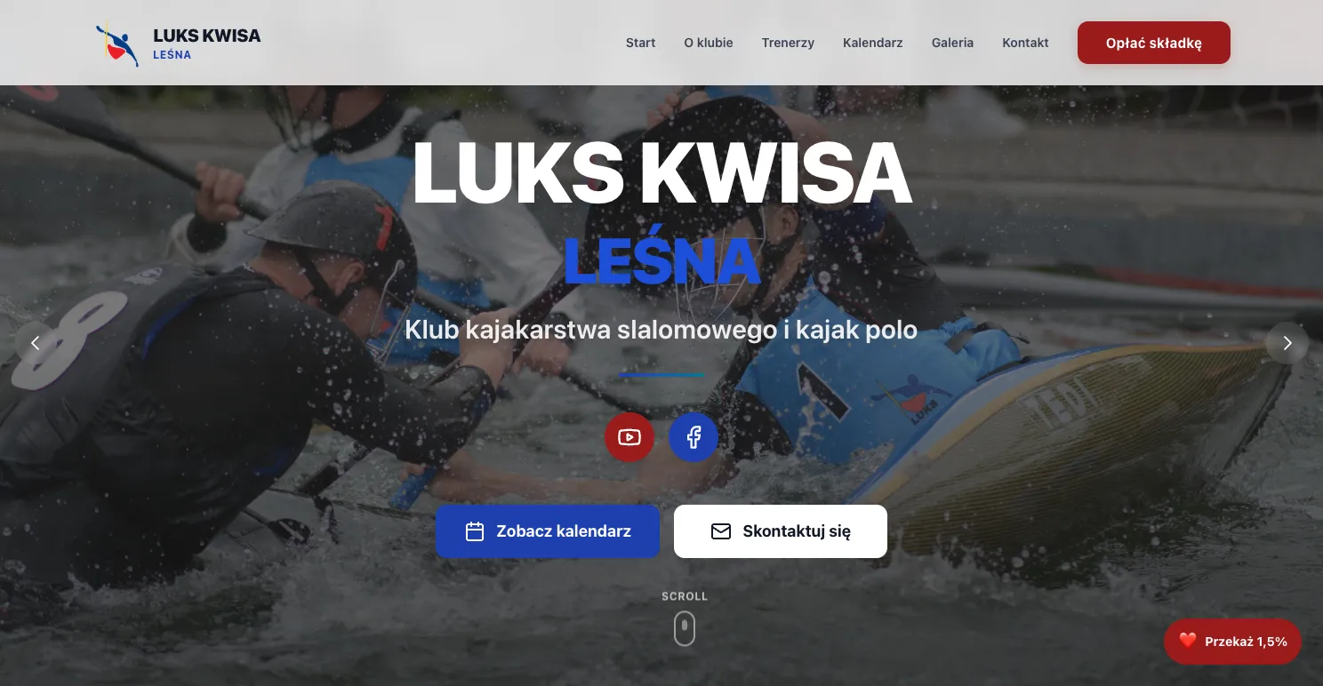 LUKS Kwisa Leśna home page – canoe slalom and canoe polo club